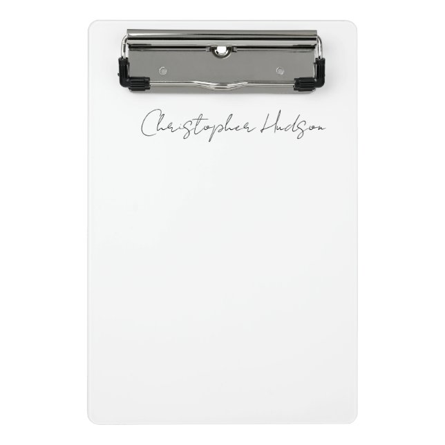 Mini Porte-bloc Professionnel Blanc Plat Créatif Chic Calligraphie (Devant)