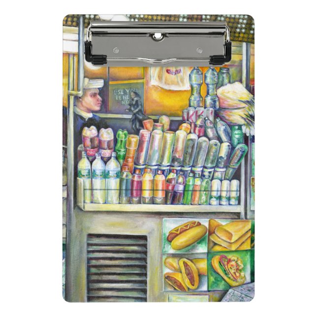 Mini Porte-bloc Pushcart ParadisePeinture originale de saison (Devant)