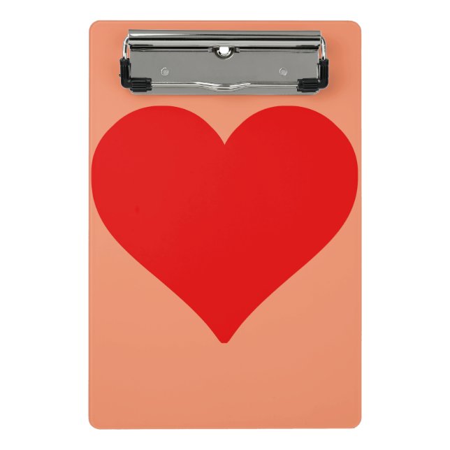 Mini Porte-bloc Red Heart Shape Love Classic Simple Minimalisme (Devant)