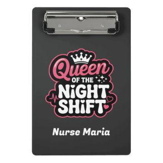 Mini Porte-bloc Reine personnalisée de l'équipe de nuit Couronne d
