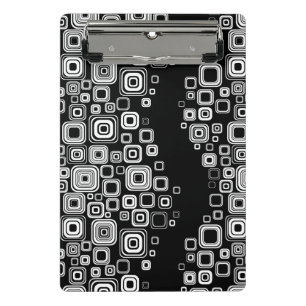 Mini Porte-bloc Rétros carrés noirs et blancs