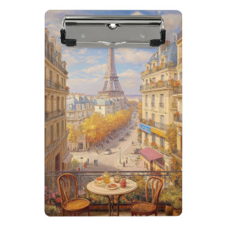 Mini Porte-bloc Romantic Parisian Balcony View Oil Painting