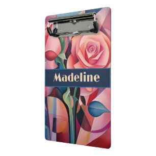 Mini Porte-bloc rose rose Abstraite, nom,
