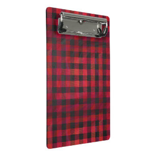 Mini Porte-bloc Rouge et noir À damiers plaid