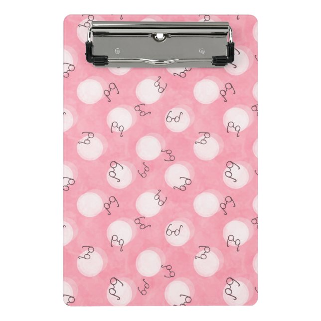 Mini Porte-bloc Soft Pink Cute Pattern – Minimal Aesthetic Polka (Devant)