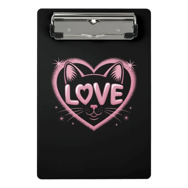 Mini Porte-bloc Sparkling Cat Love (Devant)
