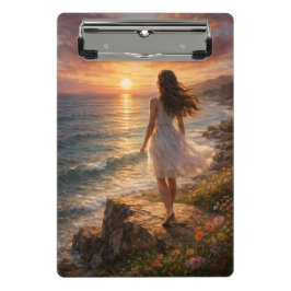 Mini Porte-bloc Sunset Ocean Aesthetic Photo Enlargement