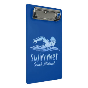 Mini Porte-bloc Swim Coach Piscine Nom personnalisé