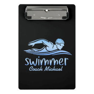 Mini Porte-bloc Swim Coach Piscine Nom personnalisé