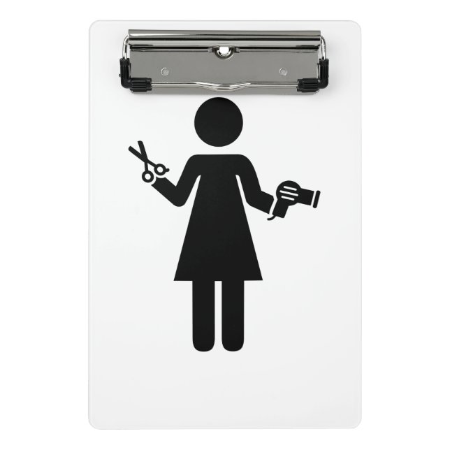 Mini Porte-bloc Symbole de coiffeur (Devant)
