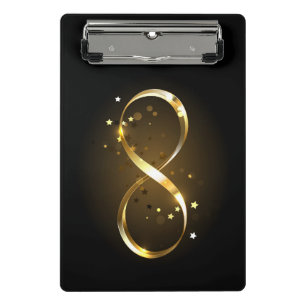 Mini Porte-bloc Symbole d'infini doré