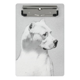 Mini Porte-bloc Tableau Dogo Argentino - Art Chien original