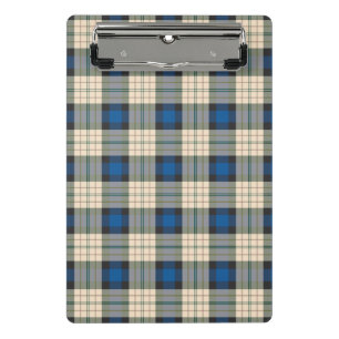 Mini Porte-bloc Tartan plaids motif - beige bleu traditionnel