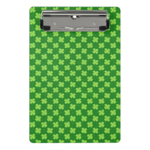 Mini Porte-bloc Trèfle Vert Paillettes