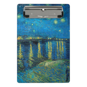 Mini Porte-bloc Vincent Van Gogh Nuit étoilée sur le Rhône