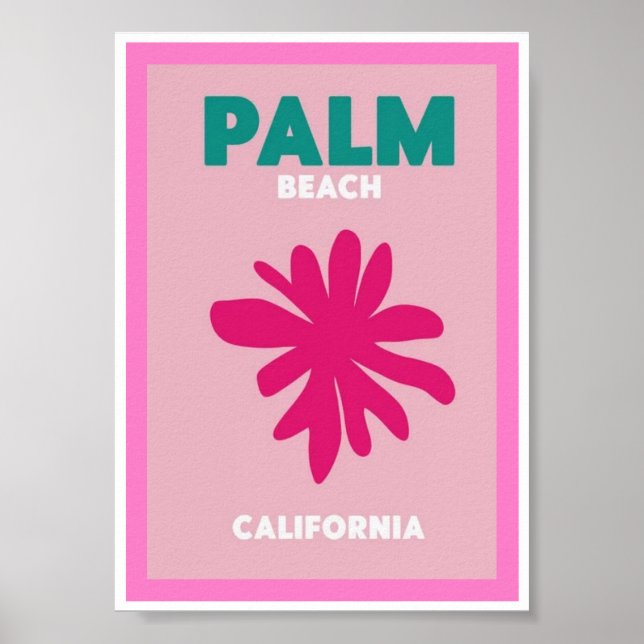 Mini Poster - Palm Beach Kalifornien (Vorne)