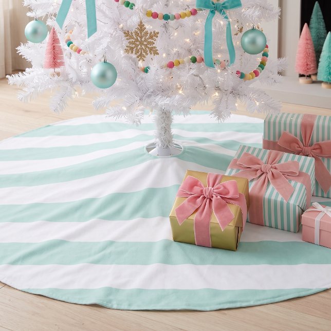 Mini Preppy Stripes Polyester Weihnachtsbaumdecke (Von Creator hochgeladen)