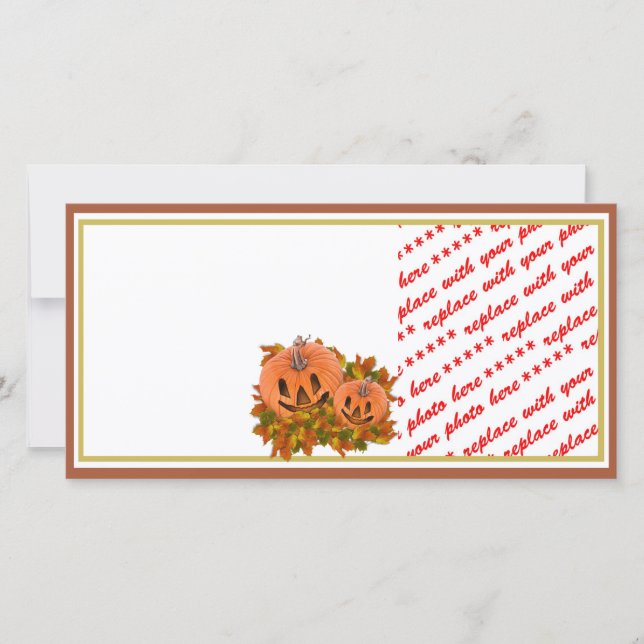Mini Pumpkins mit Herbstlauben Foto Frame (Vorderseite)