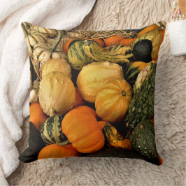 Mini Pumpkins und Gourds Sortiment Fall Foto Kissen