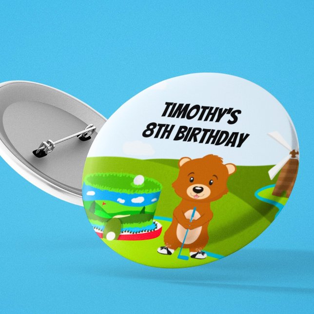 Mini Putt Putt Geburtstag Niedlich Gopher Kids Par Button (Von Creator hochgeladen)