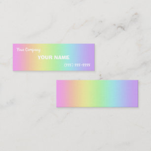 Mini Rainbow Gradient Business Cards Mini Visitenkarte
