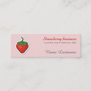 Mini Red Sweet Strawberry - carte de visite personnalis