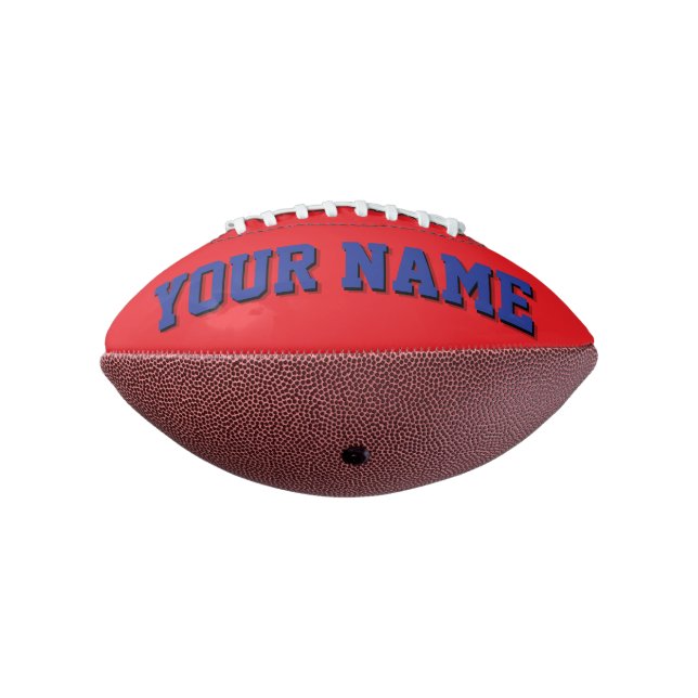 Mini RED UND BLAUE Personalisiert Football (Gedreht 270)