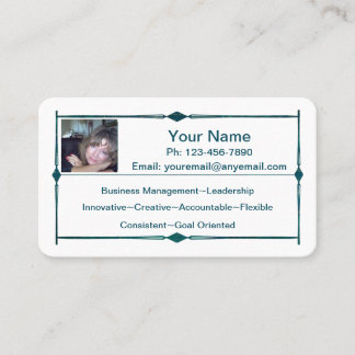 Mini Resume Business Card Dunkelgrün Visitenkarte