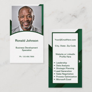 Mini Resume Card   Dunkelgrüne Netzwerkkarte Visitenkarte