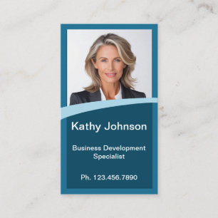 Mini Resume Card   Netzwerkkarte blau Visitenkarte
