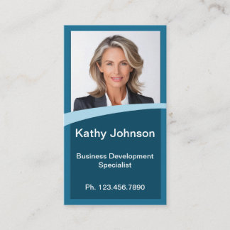 Mini Resume Card | Netzwerkkarte blau Visitenkarte