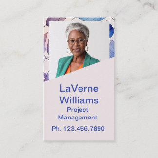 Mini Resume Card | Netzwerkkarte Lila Rosa Telefonnummerkarte