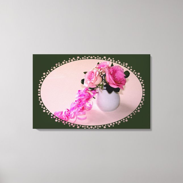 Mini Rose Bouquet mit Babys LEINWAND (Vorderseite)