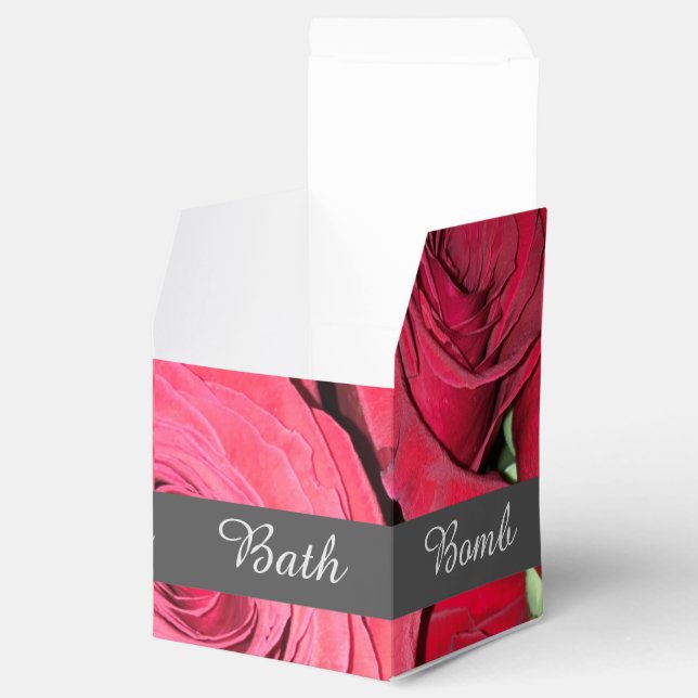 Mini-Rote Rose Geschenkschachtel (Geöffnet)