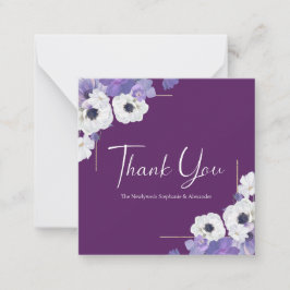 Mini Royal Lila Floral Vielen Dank Mitteilungskarte