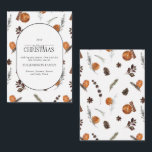 Mini Rustic Orange Arch Frohe Weihnachtsschrift Mitteilungskarte<br><div class="desc">Wie kann man den Feiertagssjubeln besser verbreiten als mit unserer Mini Rustic Orange Arch Frohe Weihnachts Script Note Card? Diese schöne 3.5x2.5 Karte zeichnet sich durch ein modernes Bohordmuster aus Zitrusfrüchten, Kiefernbäumen, Sternanis und Zimt-Botanicals aus, hinter dem pilzförmigen Einzug mit Ihren Urlaubsseggruß. Das Wort "Merry" ist elegant in einem Skript-Schriftart...</div>