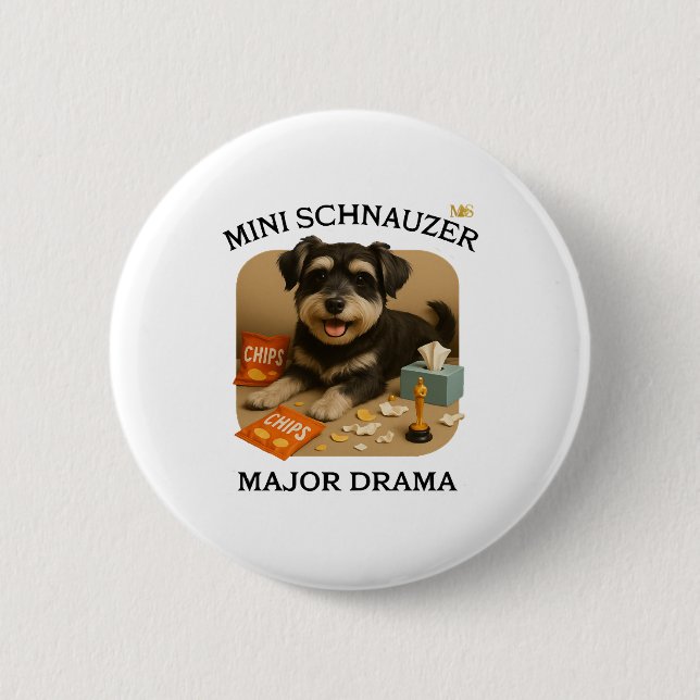 Mini-Schnauzer-Hunde Liebhaber  Button (Vorderseite)