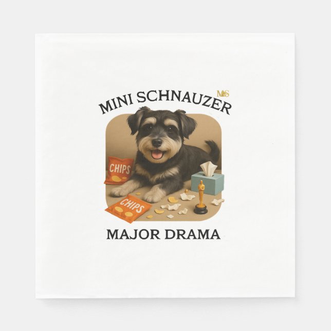 Mini-Schnauzer-Hunde Liebhaber  Serviette (Vorderseite)
