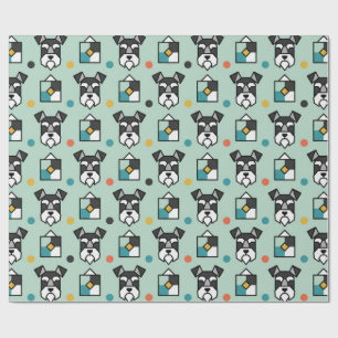 Mini-Schnauzer-Kunst Geschenkpapier