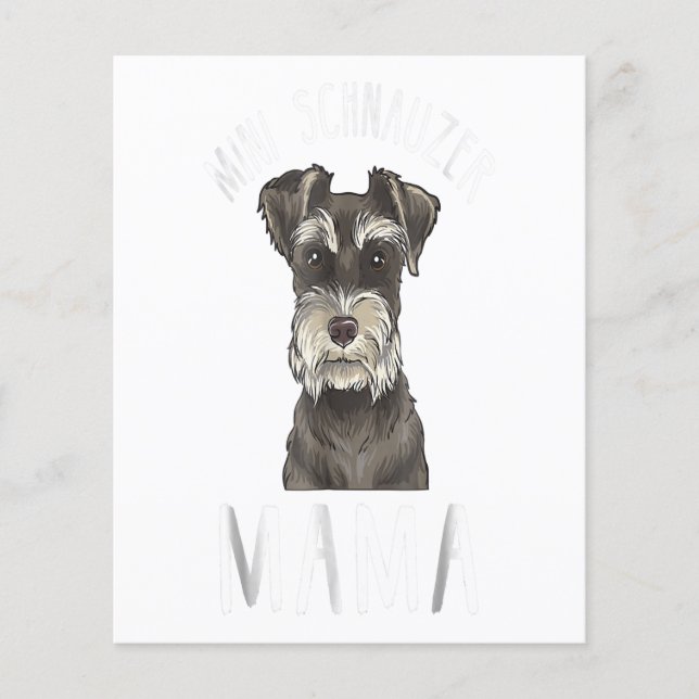 Mini Schnauzer Mama Shirt Mini Schnauzer Mama Flyer (Vorne)