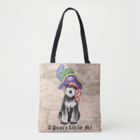 Mini Schnauzer Pirate Tote Bag