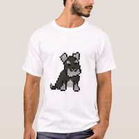 Mini Schnauzer Pixel Art T - Shirt