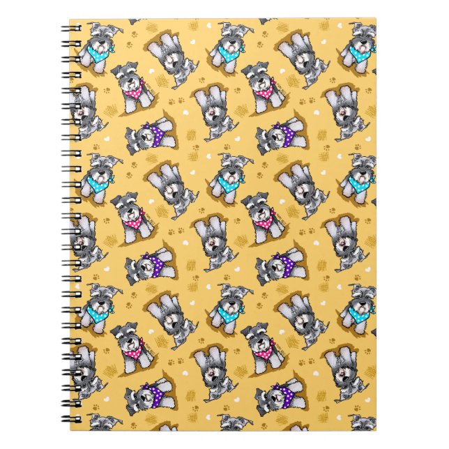 Mini Schnauzer Sunshine KiniArt Notizblock (Vorderseite)