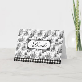 MINI SCHNAUZER Terrier Black Toile w/Customizing Dankeskarte