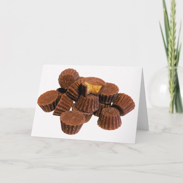 Mini-Schokolade + Peanut-Butter-Leckereien-Karte m Karte (Vorderseite)