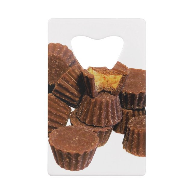 Mini-Schokolade und Erdnuss-Leckereien Geldbeutel Flaschenöffner (Vorderseite)