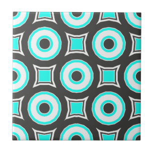 Mini Schwarz/Weiß Mosaik Geometrisches Muster Fliese