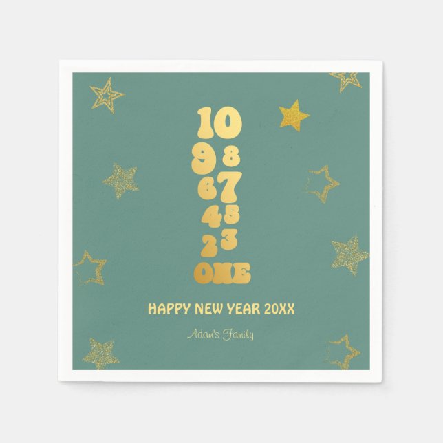 Mini-Silvester-Party Serviette (Vorderseite)