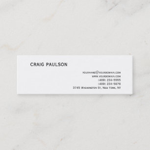 Mini Simple tendance mignonne Carte de visite blanc cla
