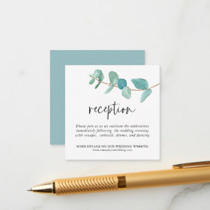 MINI SIZE Eukalyptus Hochzeitempfang Begleitkarte